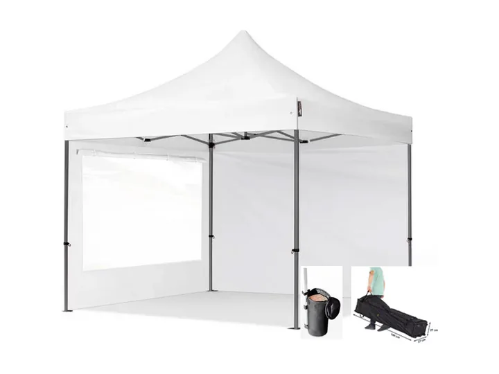 Weißer Faltpavillon 3 x 3 m
