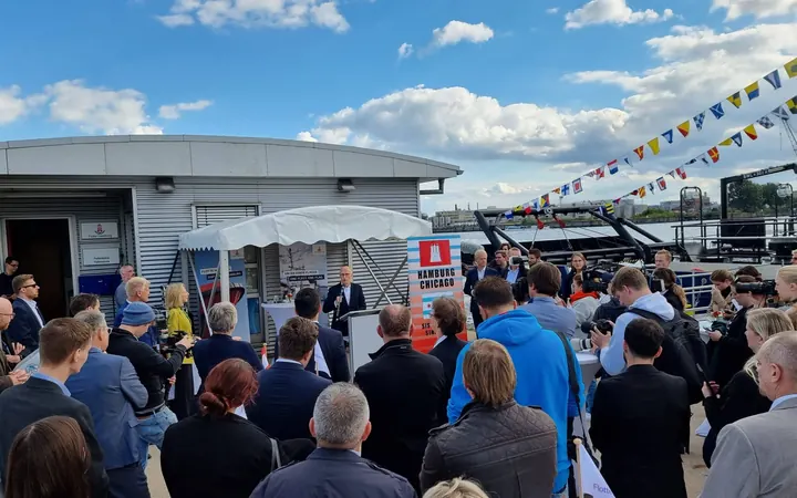 Schiffstaufe Hamburger Hafen Mikrofonierung