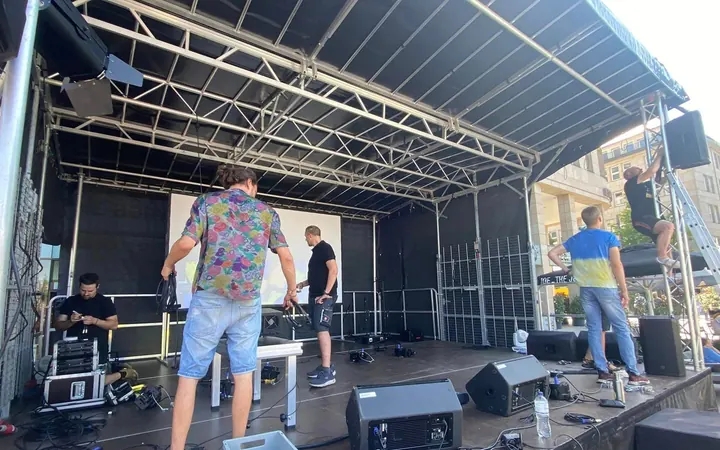 Bühnentechnik Aufbau Prophonic Team